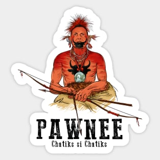 Pawnee Indian, Native American, Sticker